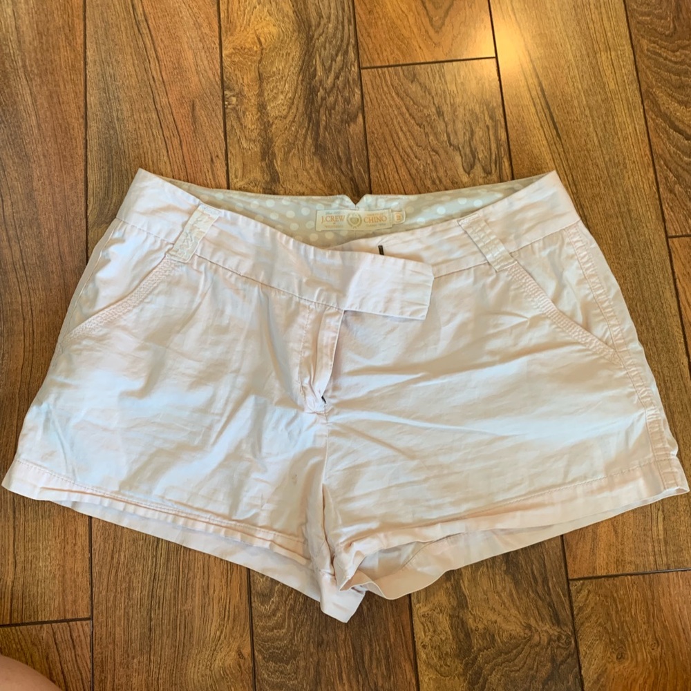 Light pink J.Crew chino shorts